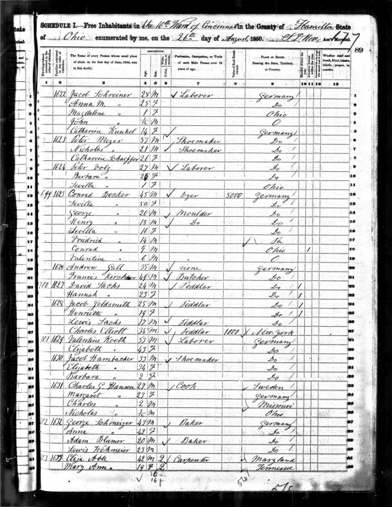 Able 1850 census